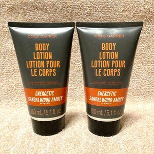 SEALED! Men's Cole Dapper 2 Body Lotion Energetic Sandalwood Amber Aroma Therapy